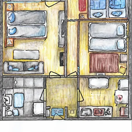 - Stellar Haven Deluxe With Cosmic Design - 3-room Space-themed 75 Qm - Location - Balcony - Renovated 2024 With Tv & Netflix - Full Kitchen - Free Parking - Near Metro & Airport - Galaxy-inspired Interior - Apartment *